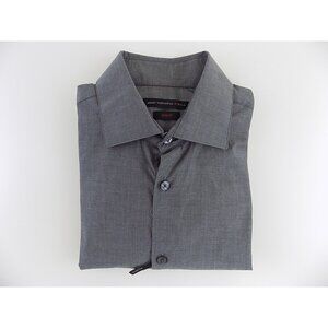 JOHN VARVATOS $245 Gray 15 x 32/33 Slim Fit MEN DRESS SHIRT CASUAL SALE Y30